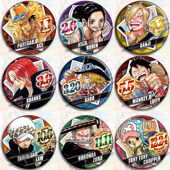 Luffy Anime Merchandise - ชุดเข็มกลัดอนิเมะวันพีซ สินค้าลิขสิทธิ์แท้ คอลเลคชั่นวันเกิดปี 2020 ลูฟี่ โซโล
