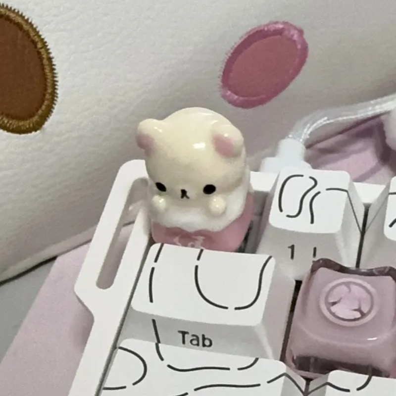 Keycap Artisan Anime - คีย์แคป Kawaii Rilakkuma Relax Bear Artisan
