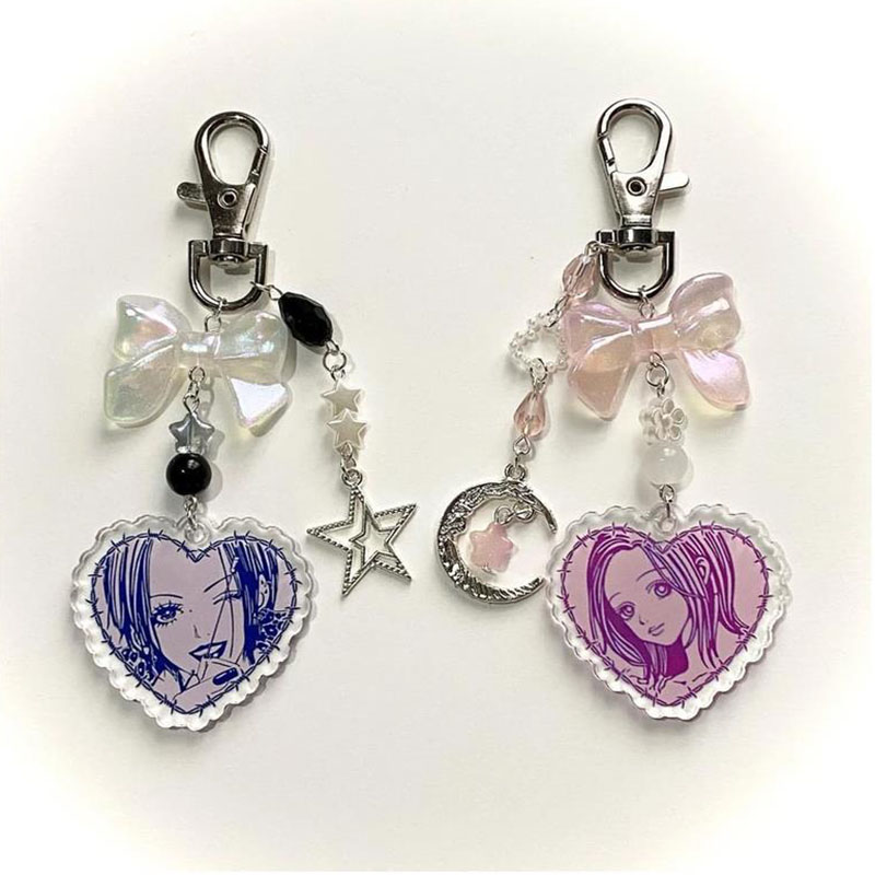 Nana Anime Merchandise - พวงกุญแจจับคู่นานาและฮาชิที่ทําด้วยมือสวยงาม