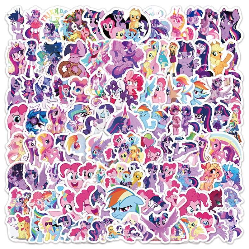 Original Anime Merchandise - สติ๊กเกอร์ลายการ์ตูนมายลิตเติลโพนี่ ทไวไลท์ สปาร์คเคิล 100 ชิ้น สินค้าอนิเมะ