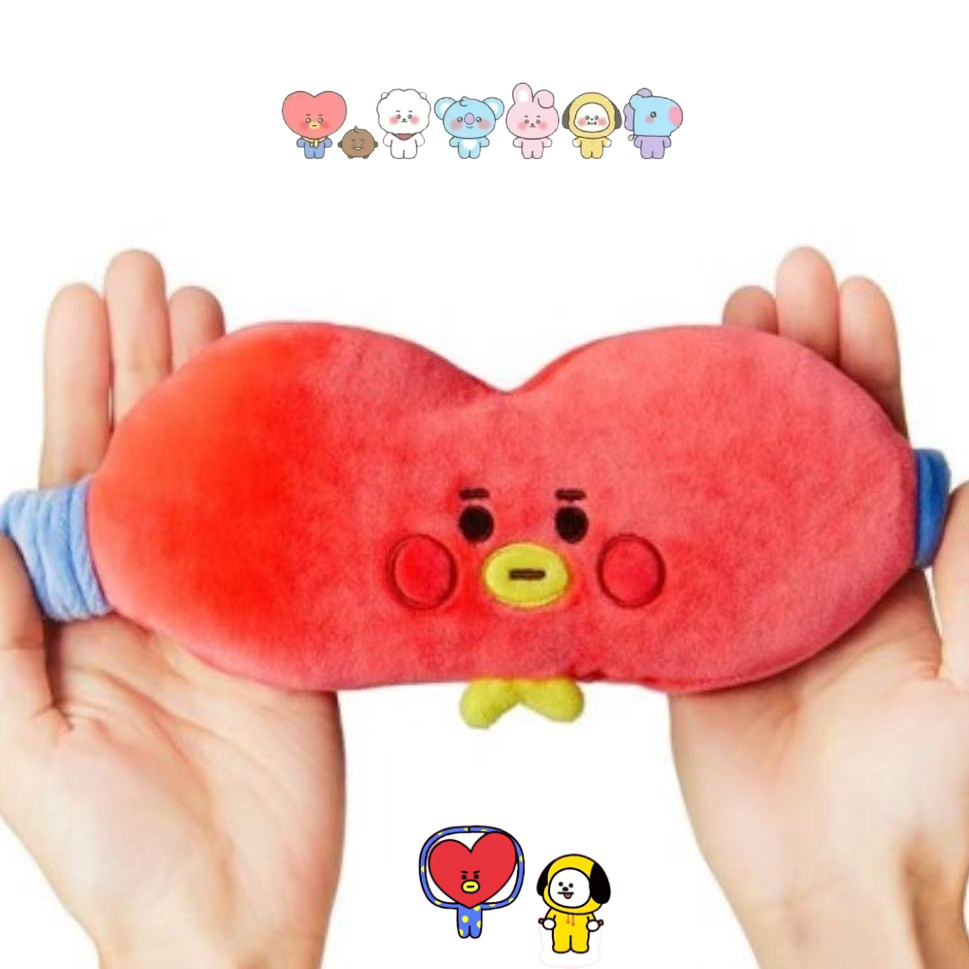 Original Anime Merchandise - หน้ากากปิดตาตุ๊กตา BT21 น่ารัก สไตล์การ์ตูน สำหรับเดินทาง พักผ่อนในออฟฟิศ