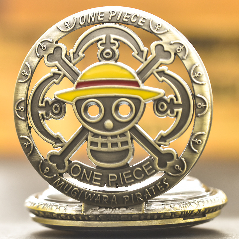 Anime One Piece Merchandise - นาฬิกาพกอนิเมะวันพีซซีรีส์ใหม่ ลายการ์ตูนพิมพ์ลายสร้างสรรค์ แฟชั่นสำหรับผู้ชายและผู้หญิง นาฬิกาควอตซ์ดีไซน์เฉพาะตัว