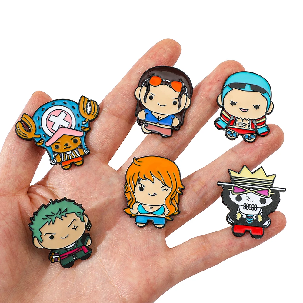 9 ชิ้นเข็มกลัดการ์ตูนสร้างสรรค - Anime One Piece Merchandise บทวิจารณ์และราคา