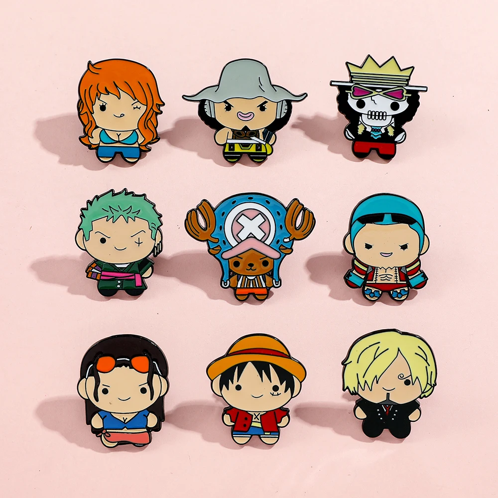 9 ชิ้นเข็มกลัดการ์ตูนสร้างสรรค - Anime One Piece Merchandise บทวิจารณ์และราคา