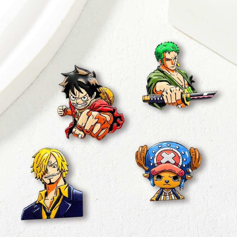 เข็มกลัดตัวการ์ตูนวันพีซ 4 ชิ้ - Anime One Piece Merchandise บทวิจารณ์และราคา